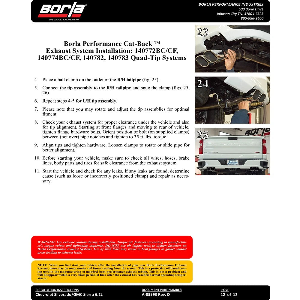 Borla Cat-Back Exhaust System - ATAK | Multiple Fitments (140776BC)