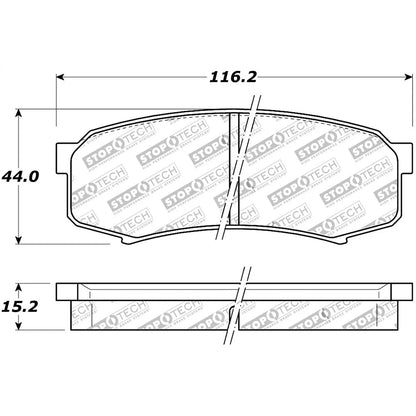 StopTech 308.06060 Rear Ceramic Brake Pads Set for 2010-19 GX460 / 03-20 4Runner