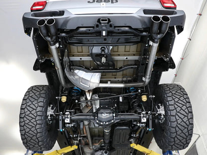 aFe Vulcan 3-3in-2-1/2in SS Cat-Back w/ Black Tips | Jeep Gladiator V6-3.6L (49-38084-B)