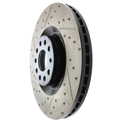 StopTech 127.33112R Front Right Drilled Brake Rotor for 08-13 Audi S3 / 09-11 CC