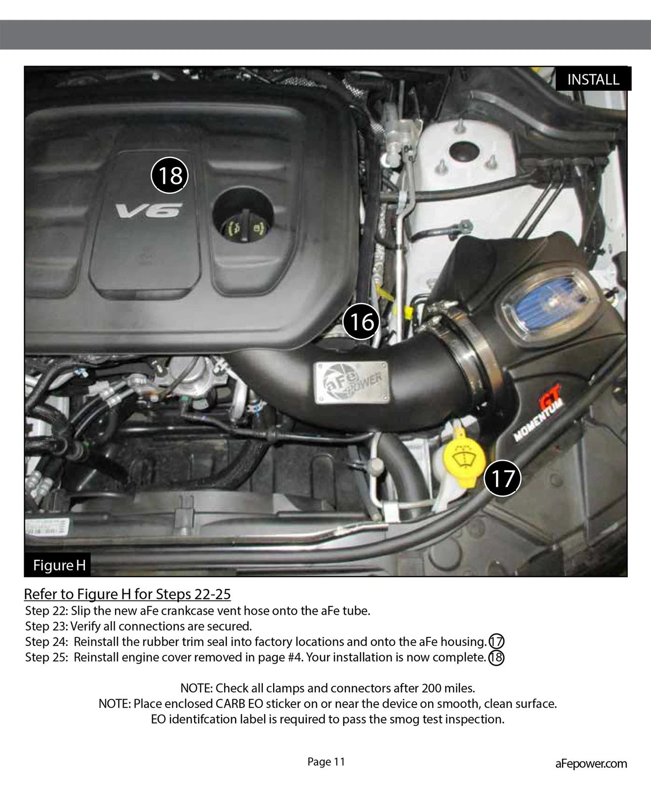 aFe Momentum GT Pro DRY S Cold Air Intake System | Jeep Grand Cherokee V6-3.6L (16-17) (51-76214)