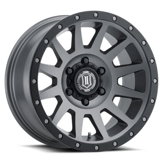 ICON 2017859057TT Compression 17x8.5 Titanium Wheel for Bronco/4Runner/Tacoma