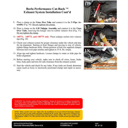 Borla 6.2L CC SB 147.5in WB ATAK Cat-Back | Chevrolet Silverado 1500 ZR2 & AT4X (140915)