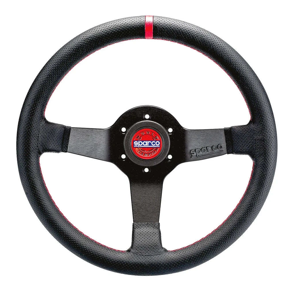 SPARCO 015R330CHAMPION for Steering Wheel R330 Champion Black Leather/Red Stichi