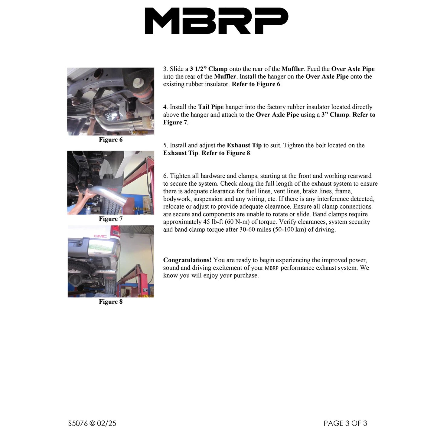 MBRP 3.5in T409 D&S Cat-Back Performance Exhaust | Chevy/GMC 2500HD 11-19 (S5076409)