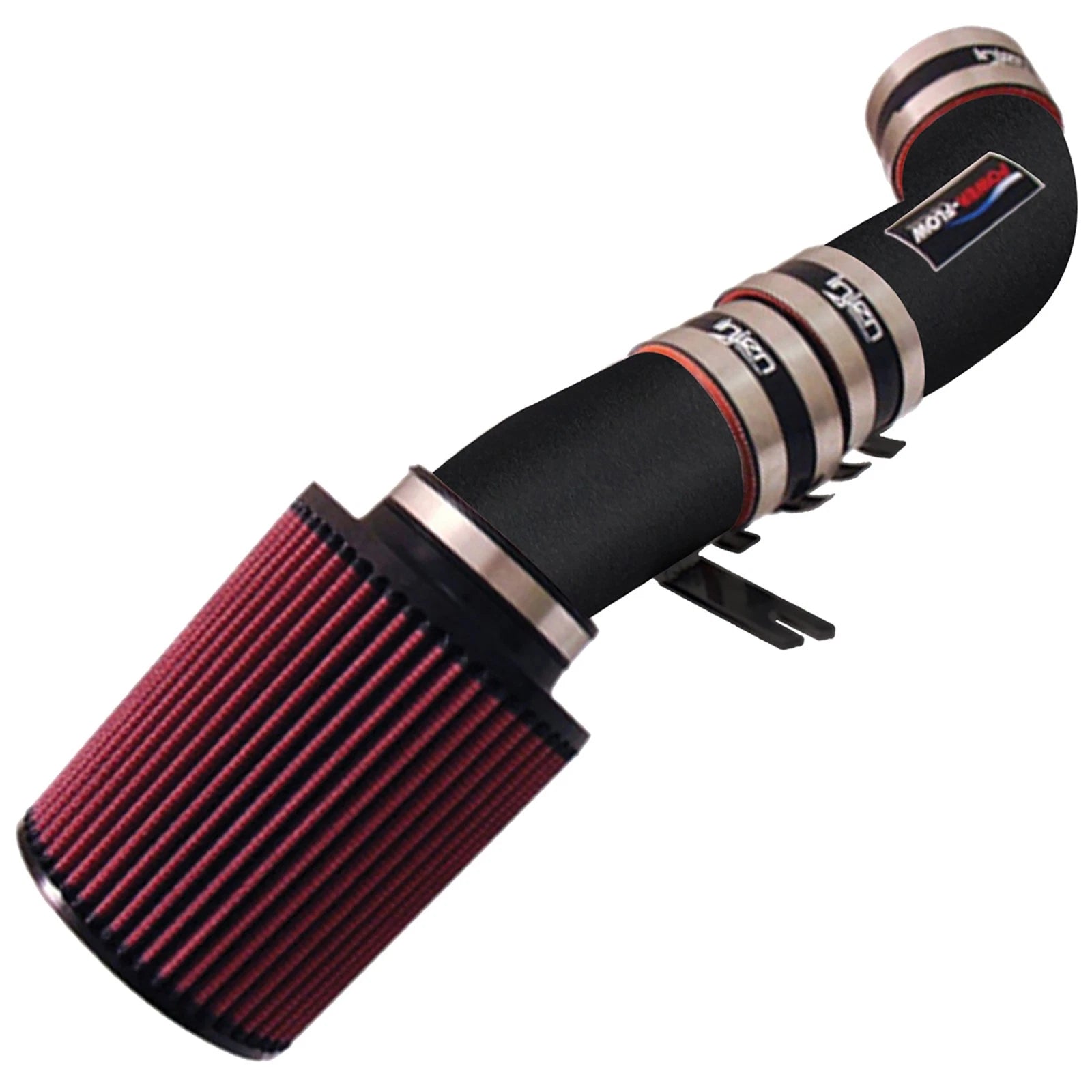 Injen 4.3L V6 Wrinkle Black Power-Flow Air Intake System | Chevrolet Blazer / Gmc S15 Jimmy / S10 Blazer / Sonoma / Porsche Cayenne (73-12)(PF7021WB)