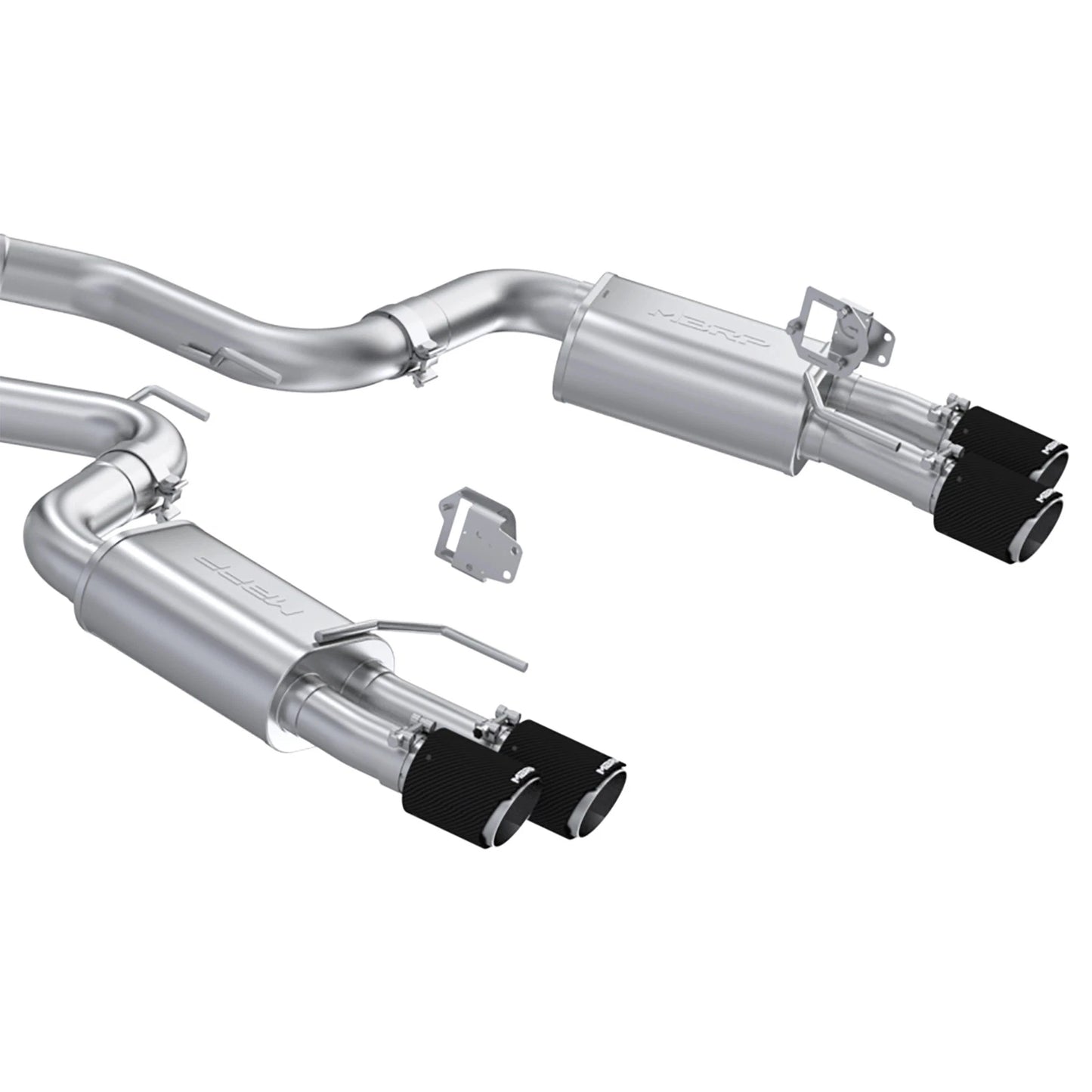 MBRP Armor Pro 3in Street Profile Catback Exhaust | Ford Mustang GT (24+) Carbon Fiber Tips (S72803CF)