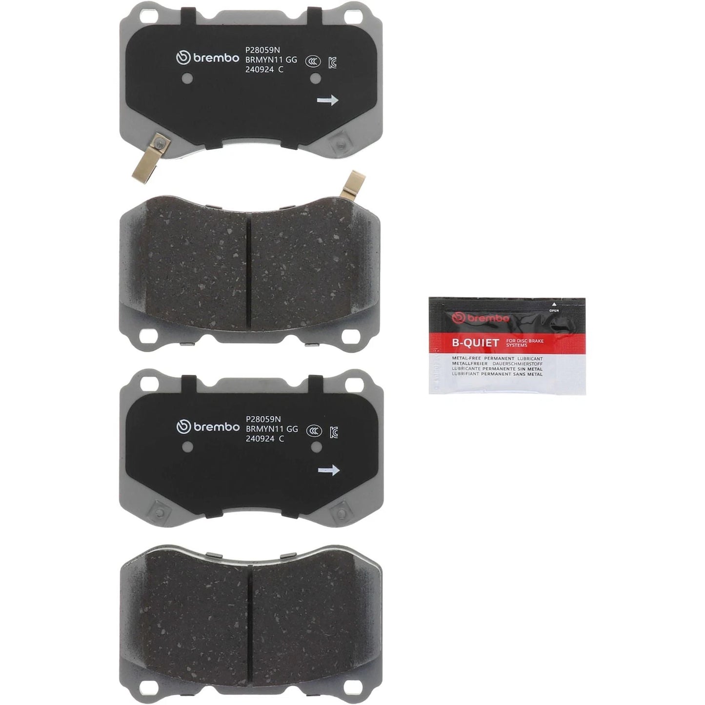 Brembo 04-08 Acura TL Front Premium NAO Ceramic OE Equivalent Pad