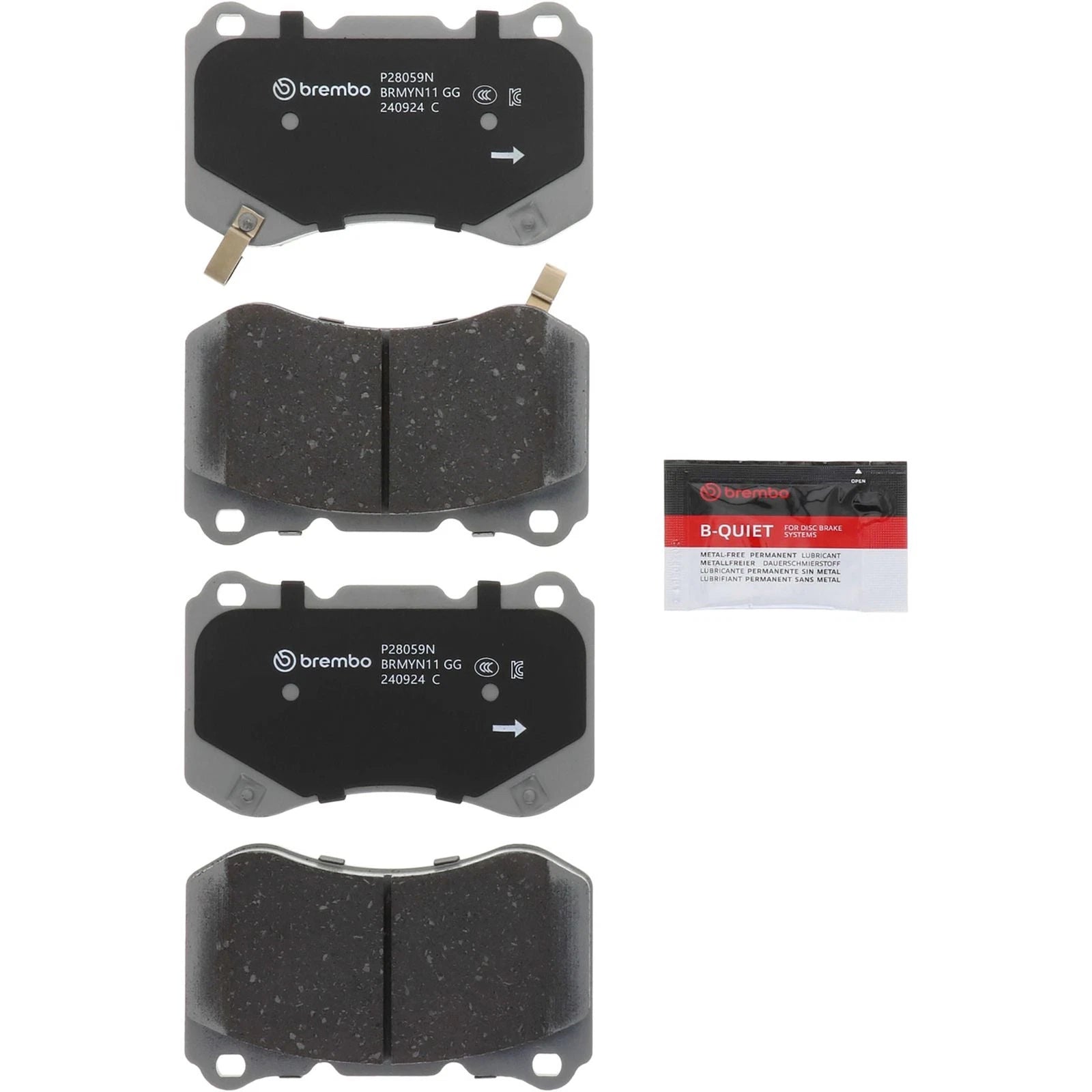 Brembo 04-08 Acura TL Front Premium NAO Ceramic OE Equivalent Pad