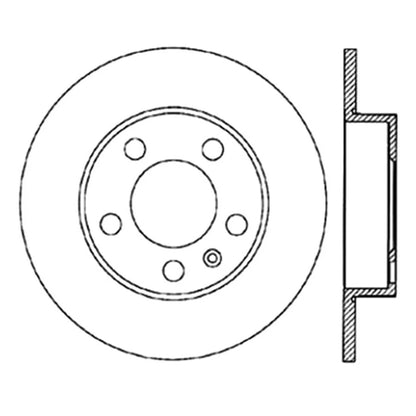 StopTech 127.33057R Rear Right Drilled Brake Rotor for 2000-06 TT / 98-15 Jetta