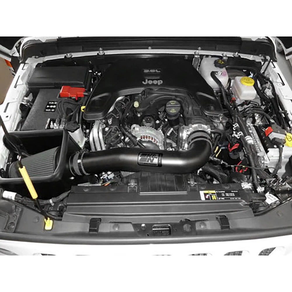 K&N 2018 Jeep Wrangler JL V6-3.6L F/I Blackhawk Performance Intake Kit | Jeep Wrangler (18+) (71-1576)