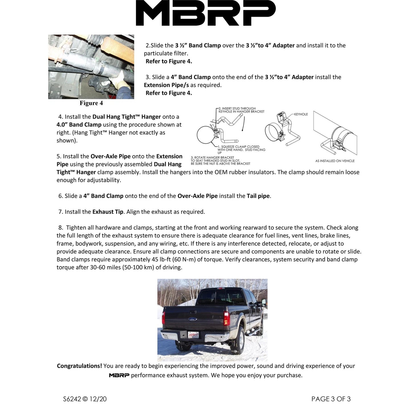 MBRP 4in. Filter Back Single Side Exhaust | Ford F250/350/450 6.4L (08-09) (S6242409)