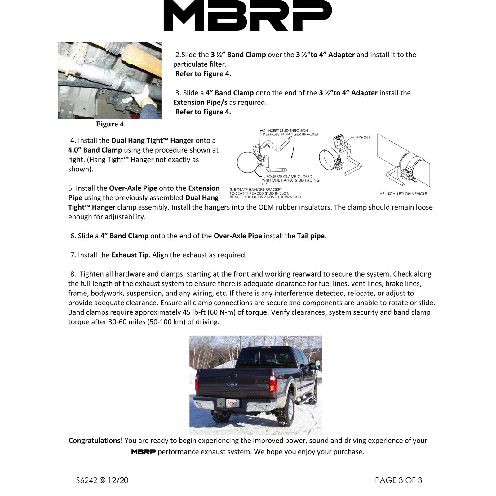 MBRP 4in. Filter Back Single Side Exhaust | Ford F250/350/450 6.4L (08-09) (S6242409)