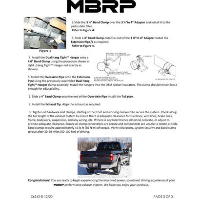 MBRP 4in. Filter Back Single Side Exhaust | Ford F250/350/450 6.4L (08-09) (S6242409)