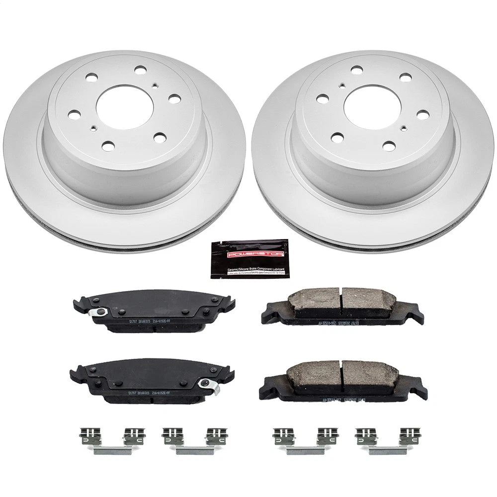 PowerStop CRK6562 Rear Disc Brake Kit Rotors Pads Set for 14-19 Silverado Sierra
