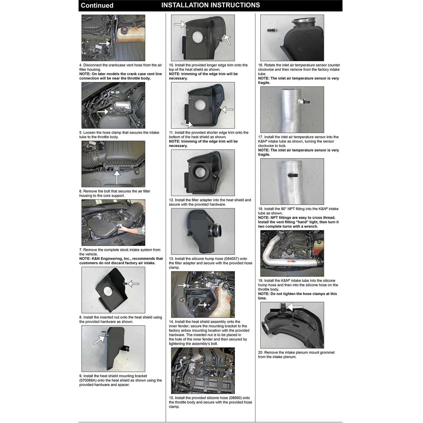 K&N Typhoon Performance Intake | Chrysler 300 (11-12) / Dodge Challenger/Charger (11-12) (69-2544TP)