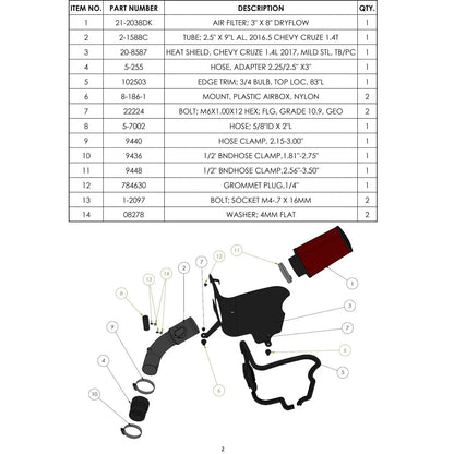 AEM Cold Air Intake | Chevrolet Cruze 1.4L (21-805C)