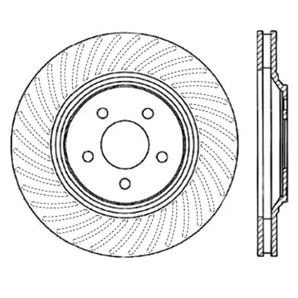 StopTech 126.61044SL Front Left Slotted Brake Disc Rotor for 94-04 Ford Mustang