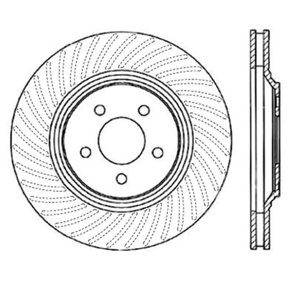 StopTech 126.61044SL Front Left Slotted Brake Disc Rotor for 94-04 Ford Mustang