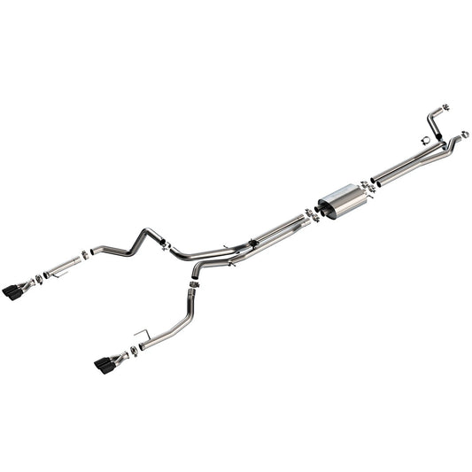 Borla 2.5" S-Type Cat-Back | Chevrolet Silverado 1500 6.2L V8 w/ Black Chrome Tips (141000BC)