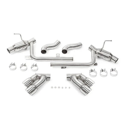 Mishimoto Quad-Tip Pro Axle-Back | 2016+ Chevrolet Camaro SS (MMEXH-CAM8-16AQTP)