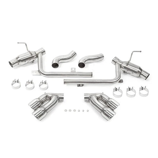 Mishimoto Quad-Tip Pro Axle-Back | 2016+ Chevrolet Camaro SS (MMEXH-CAM8-16AQTP)