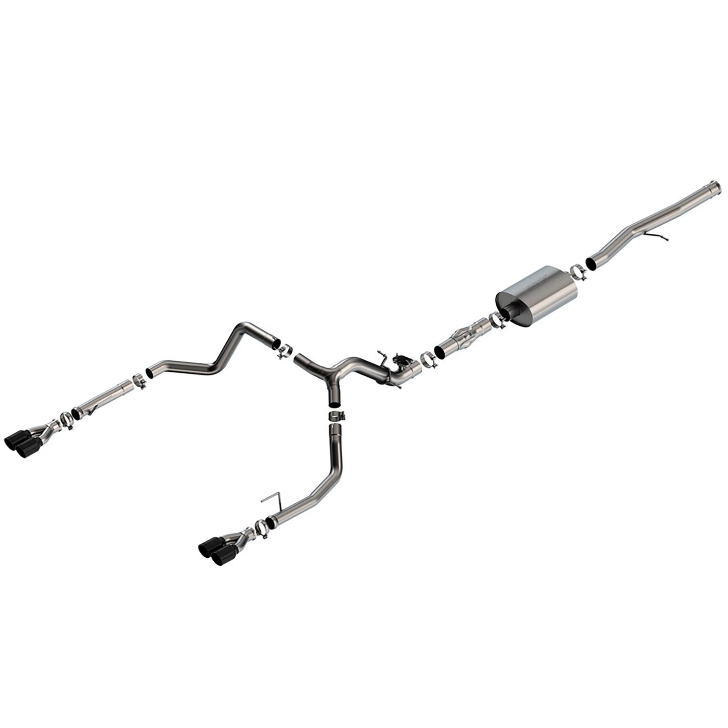 Borla 2024 Chevy Silverado 1500 6.2L V8 ATAK Catback Exhaust w/ Simulator - Black Chrome | Chevrolet Silverado 1500 (24) (140997BC)