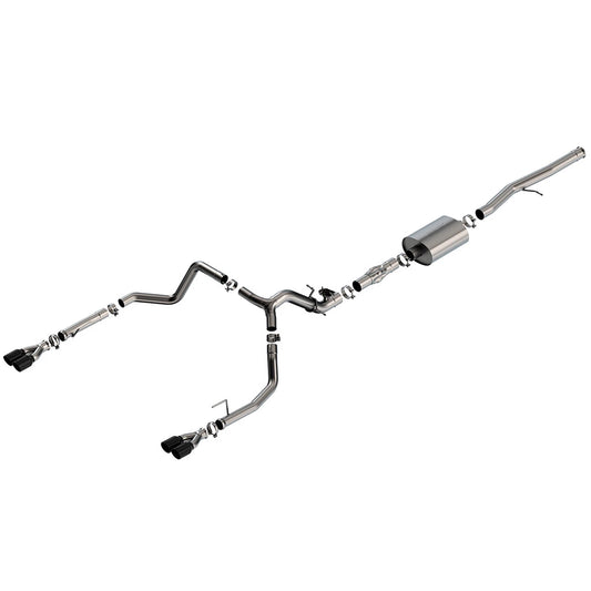 Borla 2024 Chevy Silverado 1500 6.2L V8 ATAK Catback Exhaust w/ Simulator - Black Chrome | Chevrolet Silverado 1500 (24) (140997BC)