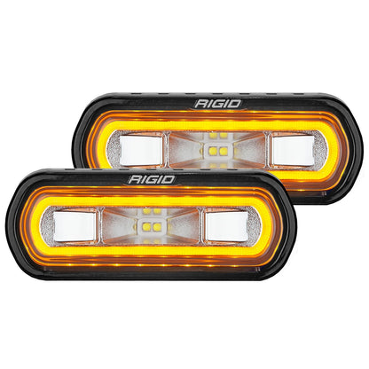 Rigid Industries Rigid SR-L Series LED Light Pod - Amber Halo / Surface / Pair (RIG53123)