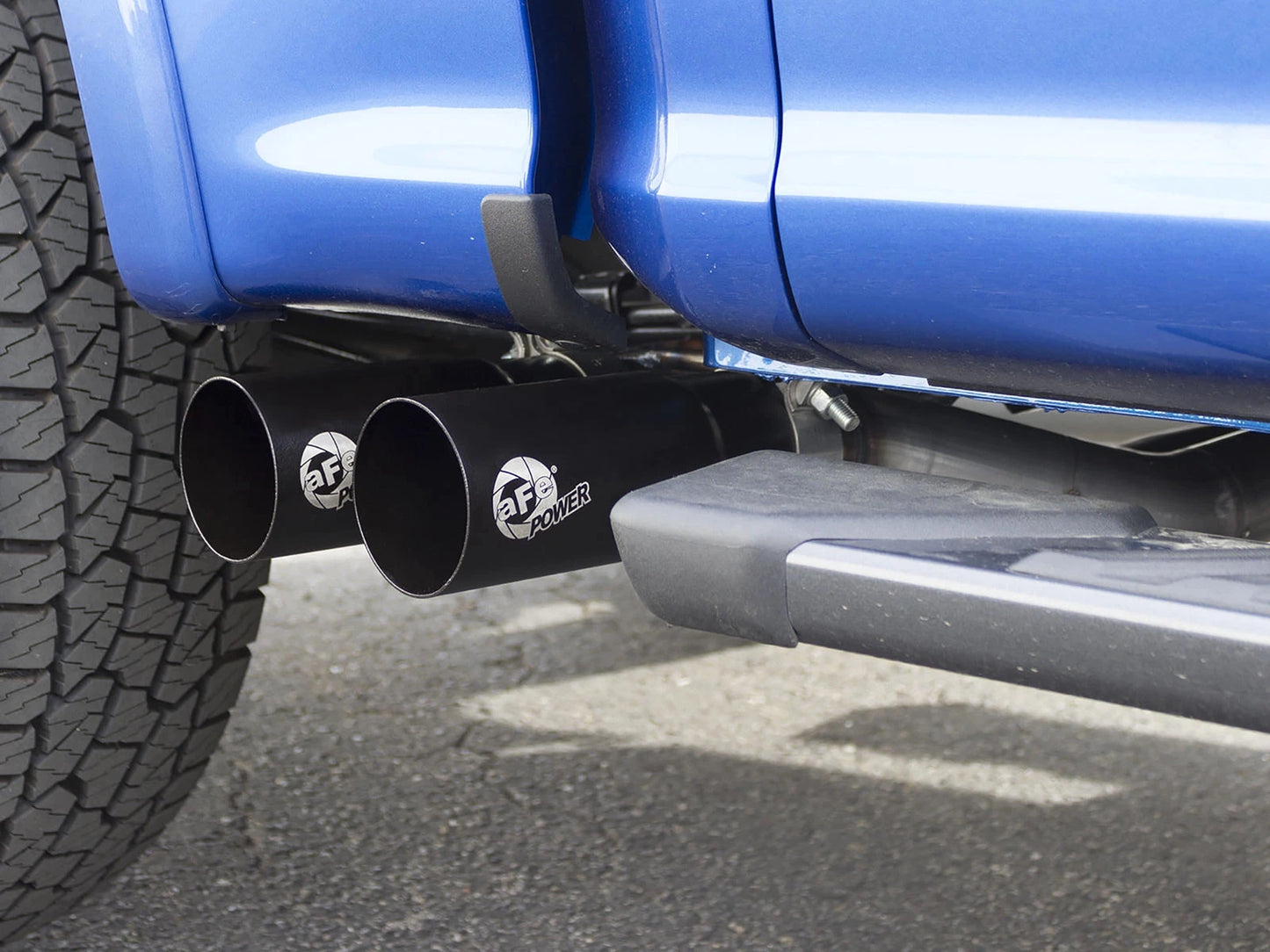 aFe 3in to 2.5in SS Cat-Back Exhaust w/ Black Tip | Ford F-150 EcoBoost V6/V8 (15-16) (49-43081-B)