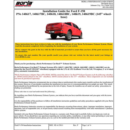 Borla Cat-Back Exhaust System - Touring | Multiple Fitments (140617)