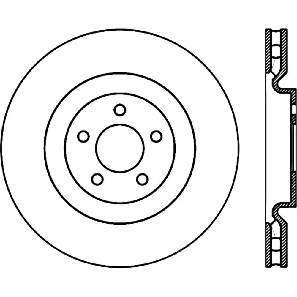 StopTech 127.61089R Front Right Drilled Disc Brake Rotor for 07-14 Ford Mustang