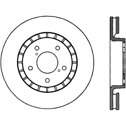 StopTech 127.44137R Front Right Drilled Brake Rotor for 07-11 GS350/ 06-19 IS350