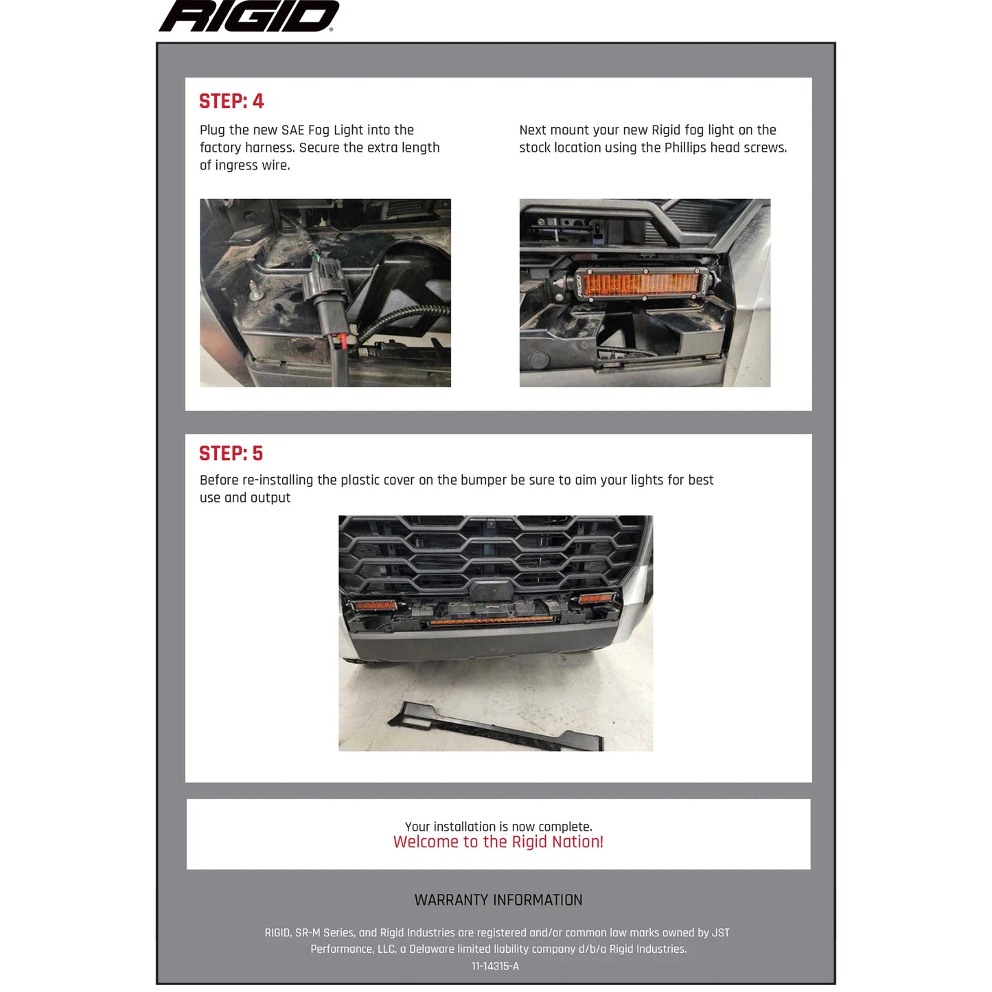 Rigid 37202 SR-Series PRO DOT SAE White Fog LED Lights Pair Kit for 22-24 Tundra