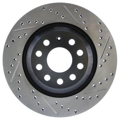 StopTech 127.33113L Rear Left Drilled Brake Rotor for 2008-19 Audi S3 / 09-17 CC
