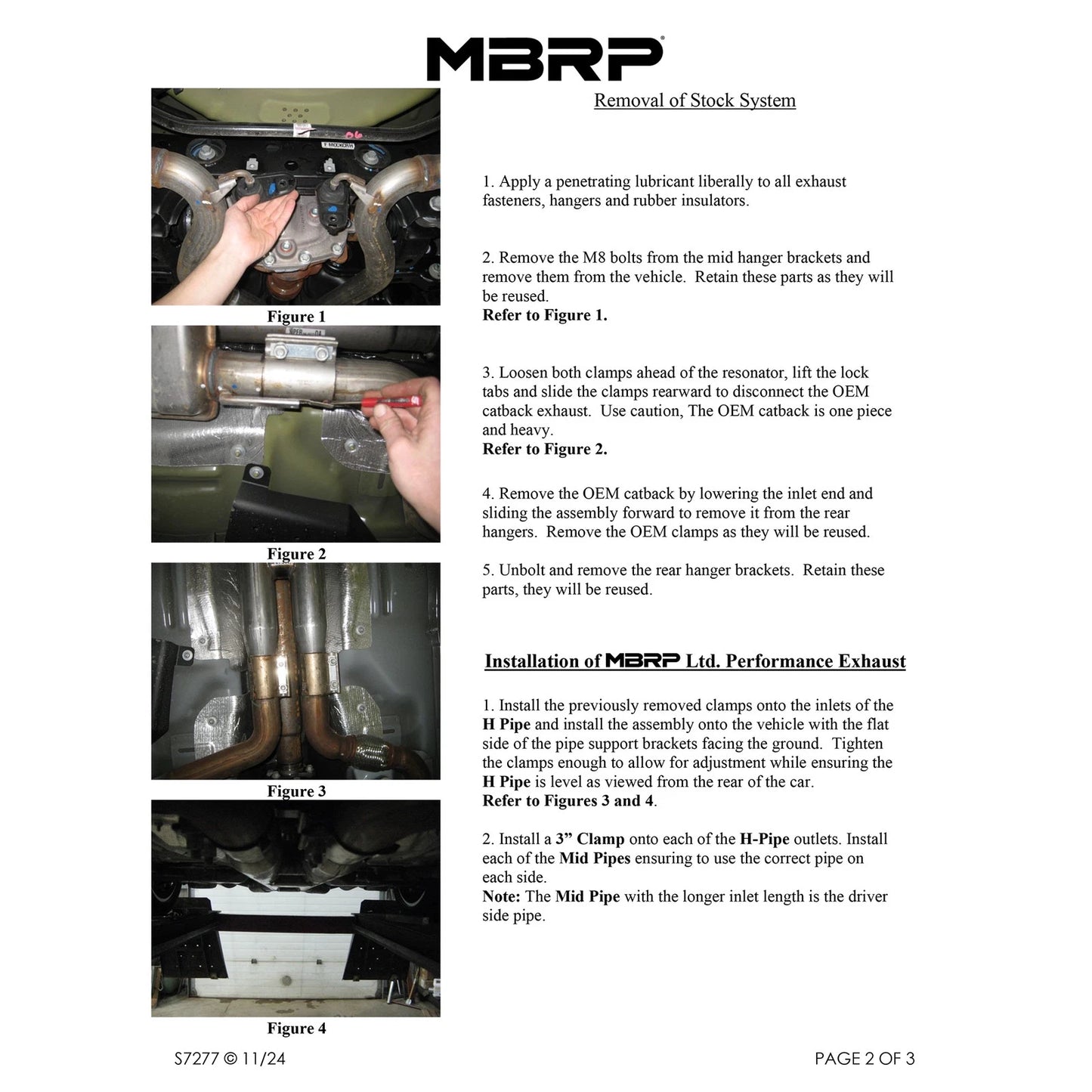 MBRP 3" Cat Back D&S Dual Split Street | Ford Mustang GT 15-17 (S7277BLK)