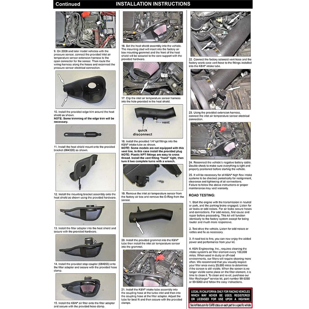 K&N 14-15 Ford Fusion 1.5L Air Charger Performance Intake | Ford Fusion (14-15) (63-2588)