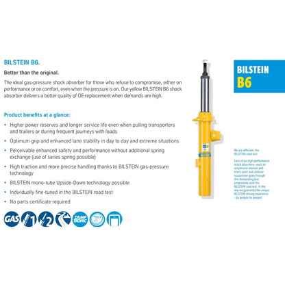 Bilstein 22-262172 B6 Front Suspension Strut Assembly for 16-22 Mercedes Metris