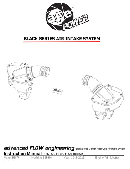 aFe Momentum Black Series CF Pro 5R Air Intake | BMW M5 (F90) (58-10005R)