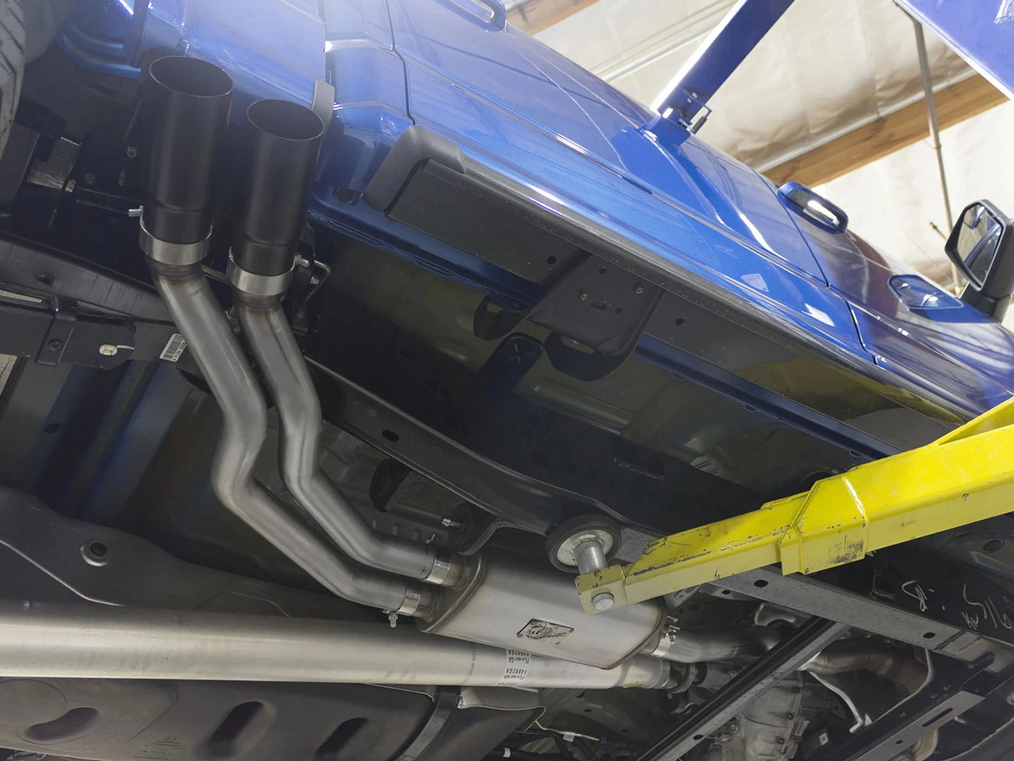 aFe 3in to 2.5in SS Cat-Back Exhaust w/ Black Tip | Ford F-150 EcoBoost V6/V8 (15-16) (49-43081-B)