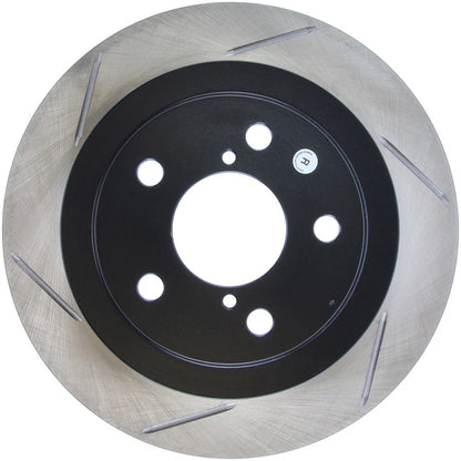 Stoptech Power Slot Rear Shortstop Slotted Brake Rotor | 2002-2005 Subaru WRX (126.47011SL)