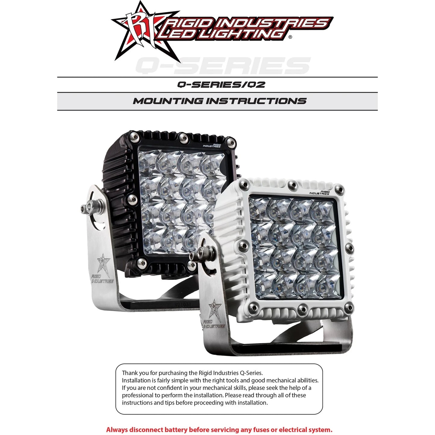 Rigid Industries Rigid Q-Series Pro LED Light - Driving / Black Housing / Each (RIG544313)