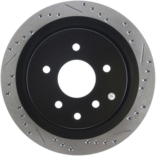 StopTech 127.42088L Rear Left Drilled Brake Rotor for 09-19 370Z / 09-18 Maxima