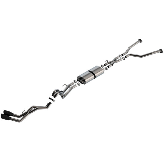 Borla 22-24 Toyota Tundra 3.4L V6 Hybrid Ext. Cab/Std Bed/145.7in WB ATAK Cat-Back - Black Chrome | Hybrid (140940BC)