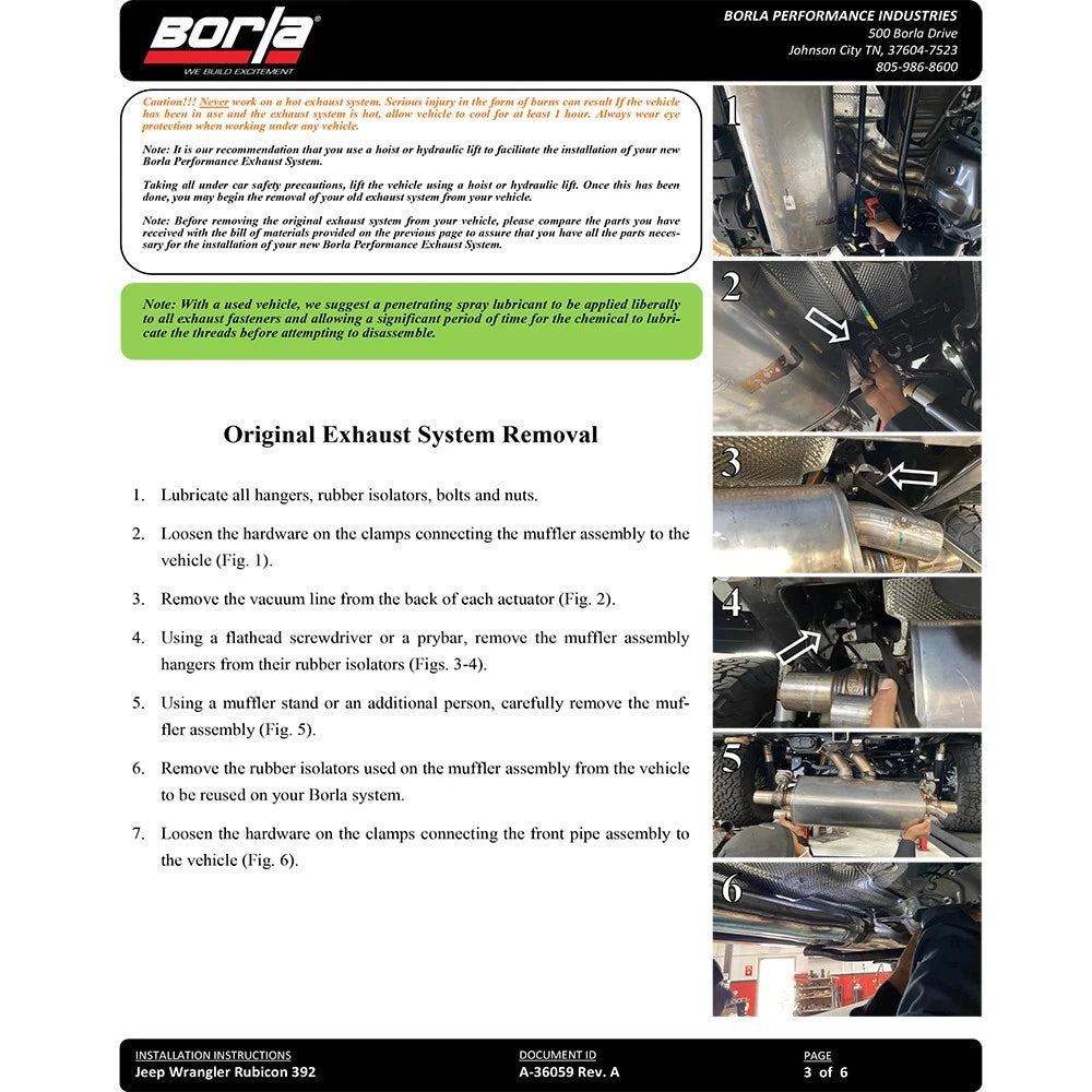 Borla S-Type Coated Black Cat-Back Exhaust | Jeep Wrangler Rubicon 392 (21-22) (140892CB)