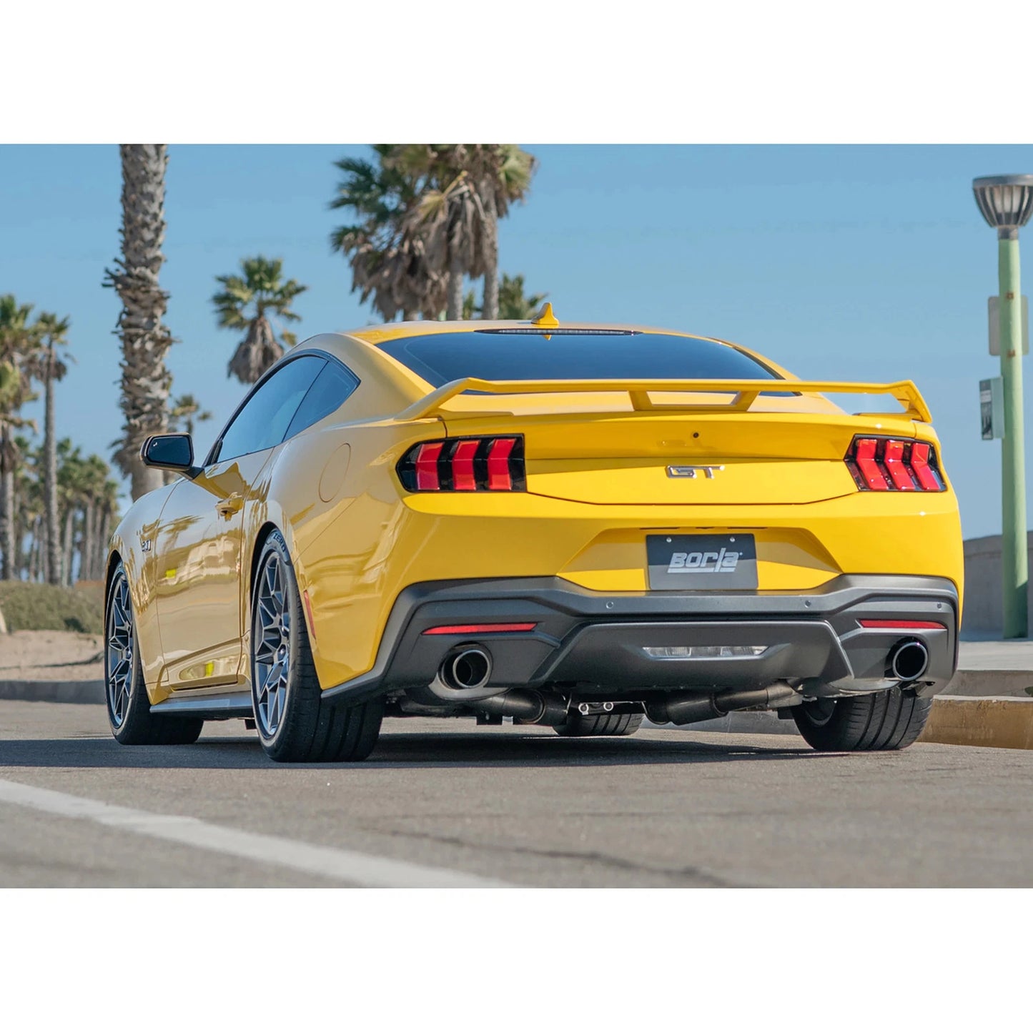 Borla S-Type Cat-Back Exhaust | Ford Mustang GT (24) | W/o Active Exhaust Black Chrome (140960BC)