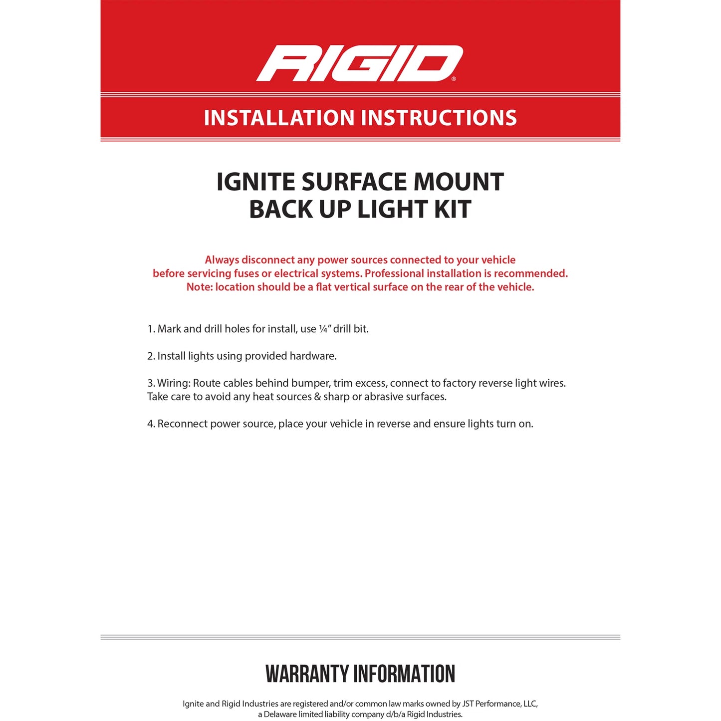 Rigid Industries Rigid Ignite LED Light - Spot / Surface / Black Housing / Each (RIG20511)
