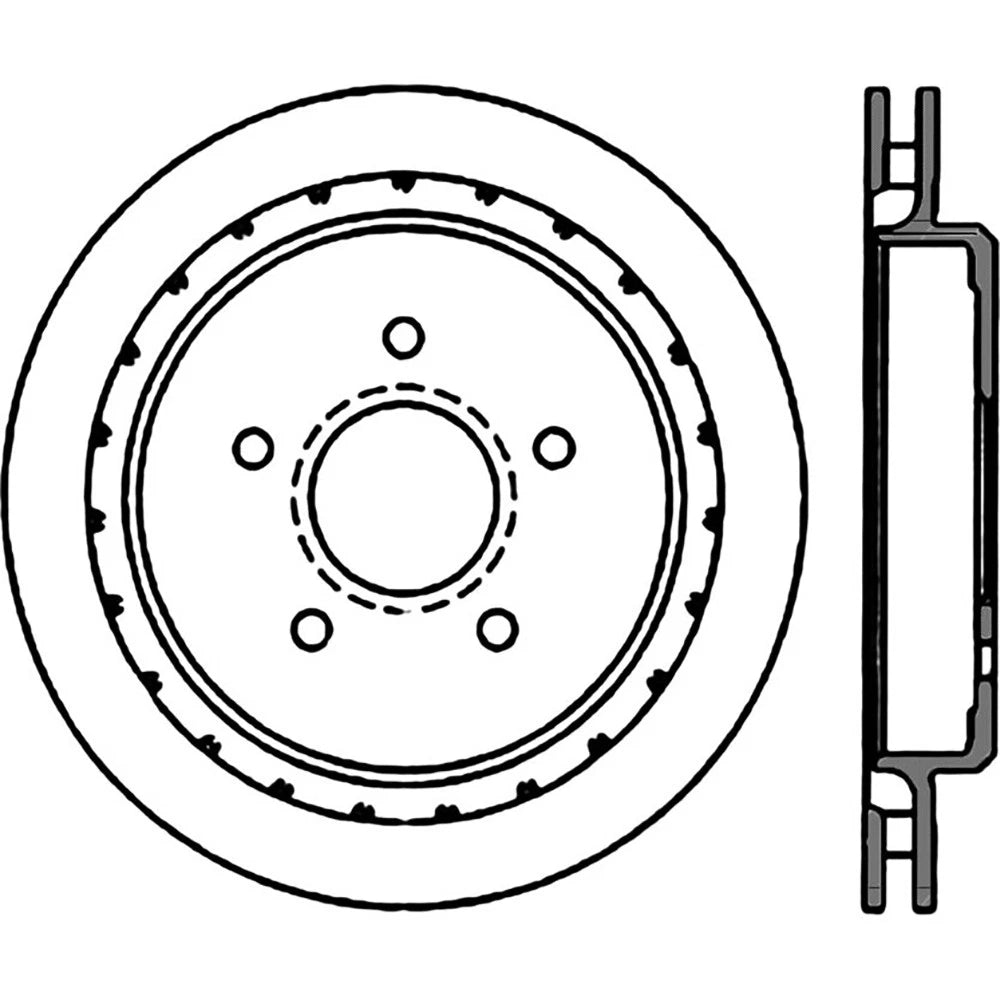 StopTech 127.62061L Rear Left Drilled Brake Rotor for 04-09 XLR / 97-13 Corvette