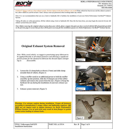 Borla Catback Exhaust | 2010-2014 VW Golf GTI MK6 (140347)