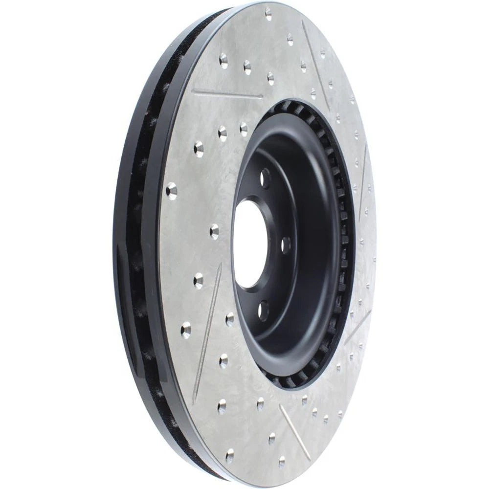 StopTech 127.33138R Front Right Drilled Brake Rotor for 12-19 Audi A6 / 12-17 S5